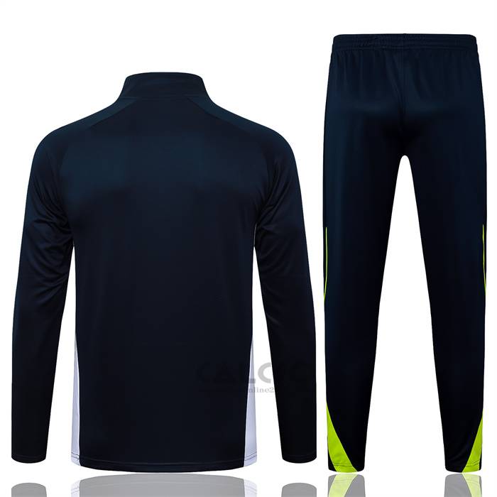 Tuta da Track di Felpa Real Madrid Bambino 2025-2026 Nero Bianco